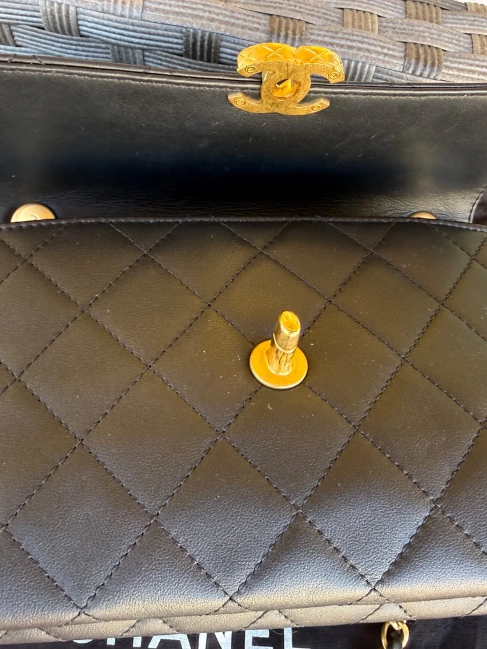 Chanel lambskin Quilted small chain flap
